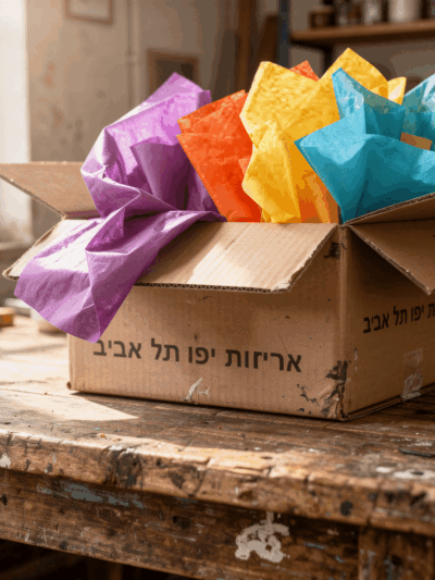נייר משי חלק וצבעוני – גיליונות 70×50 – 100 דף במארז - קטגוריית אביזרי אריזה וקישוטים - לשדרוג כל מארז