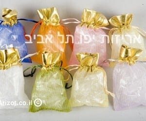 שקיות אורגנזה מעוטרות – שקיות מתנה שקופות ויוקרתיות במגוון מידות וצבעים - קטגוריית שקיות - שקיות נייר, בד ואריזה בסיטונאות