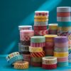 וואשי טייפ – סרטי נייר דקורטיביים ל־DIY, יצירה ואריזות מתנה - קטגוריית עשה זאת בעצמך (DIY) - חומרי יצירה, אביזרי אריזה וקישוטים לפרויקטים