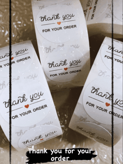 מדבקות For You / Thank You / Handmade – להשלמת כל אריזה - קטגוריית אביזרי אריזה וקישוטים - לשדרוג כל מארז
