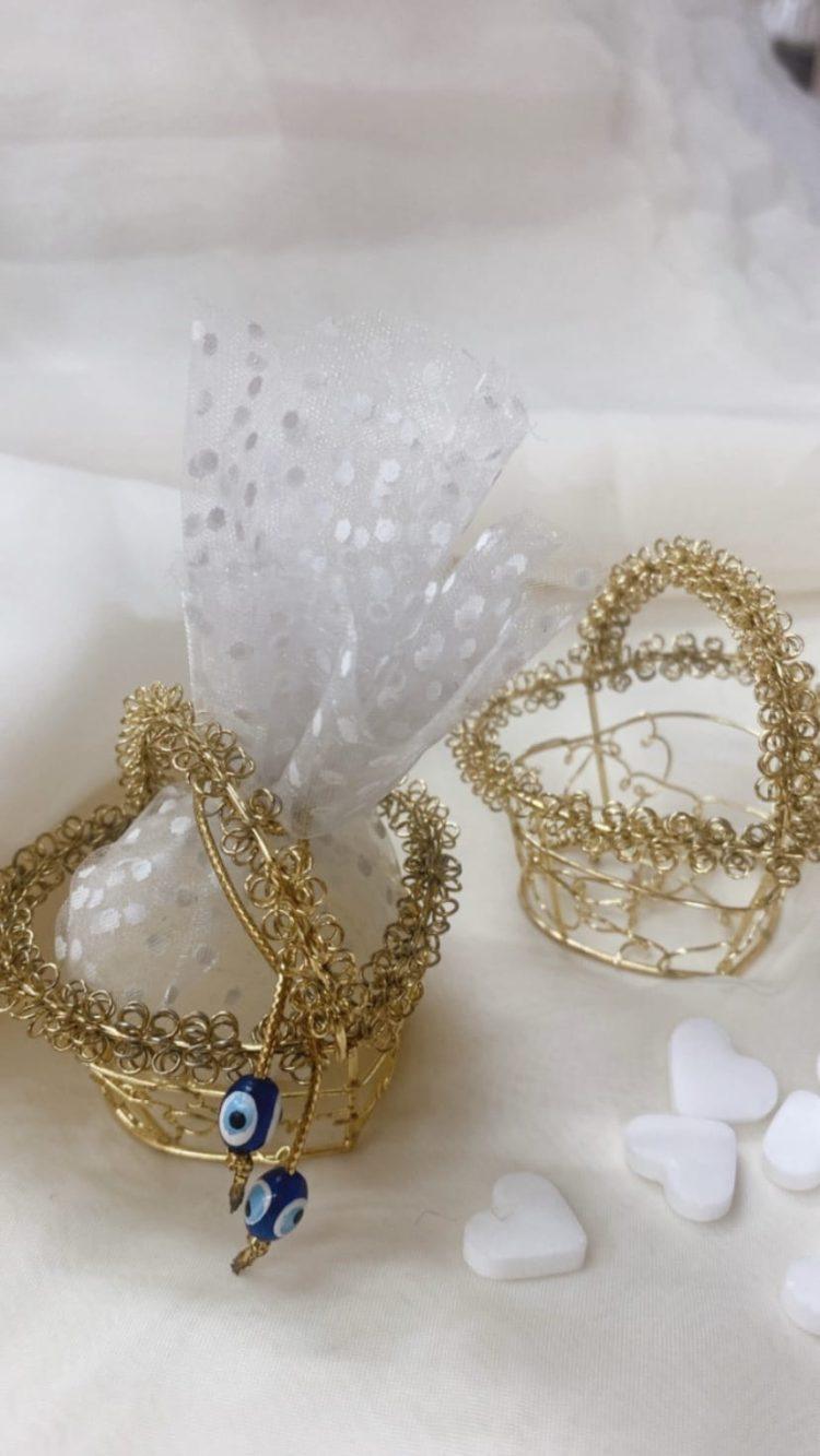 מיני סלסלאות מתכת רשת.